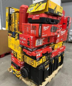 Mixed pallet of Dewalt and Milwaukee